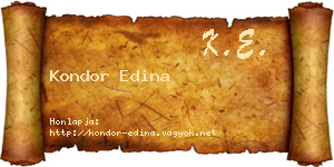 Kondor Edina névjegykártya